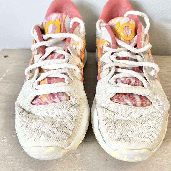 Nike KD 15‎ Basketball Shoes Mens 9.5 White Pink Gold Zoom Air DV1199-100